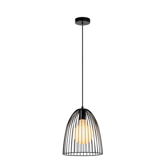 Lucide MACARONS - Pendant light - Ø 24,5 cm - 1xE27 - Black