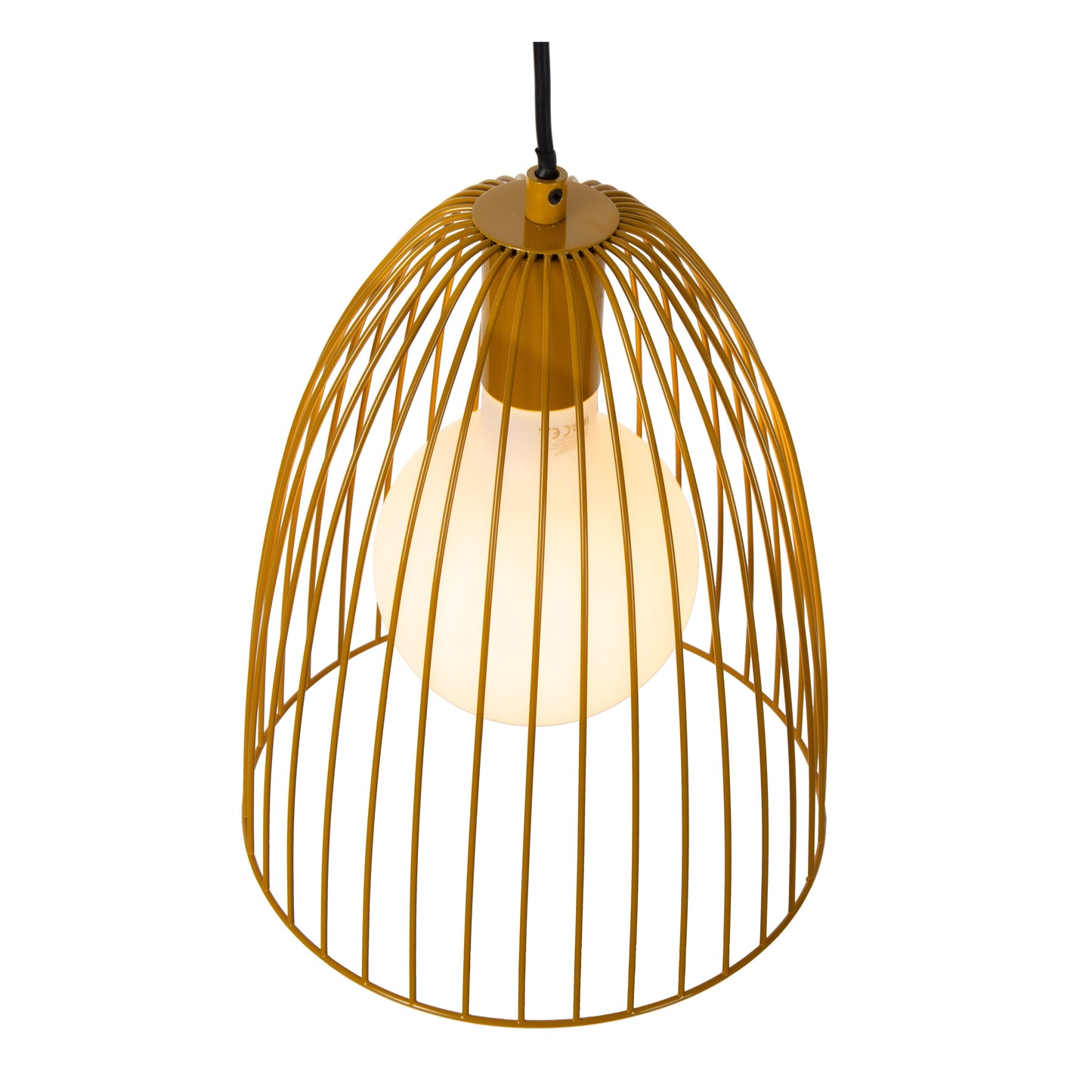 Lucide MACARONS - Pendant light - Ø 24,5 cm - 1xE27 - Ocher Yellow