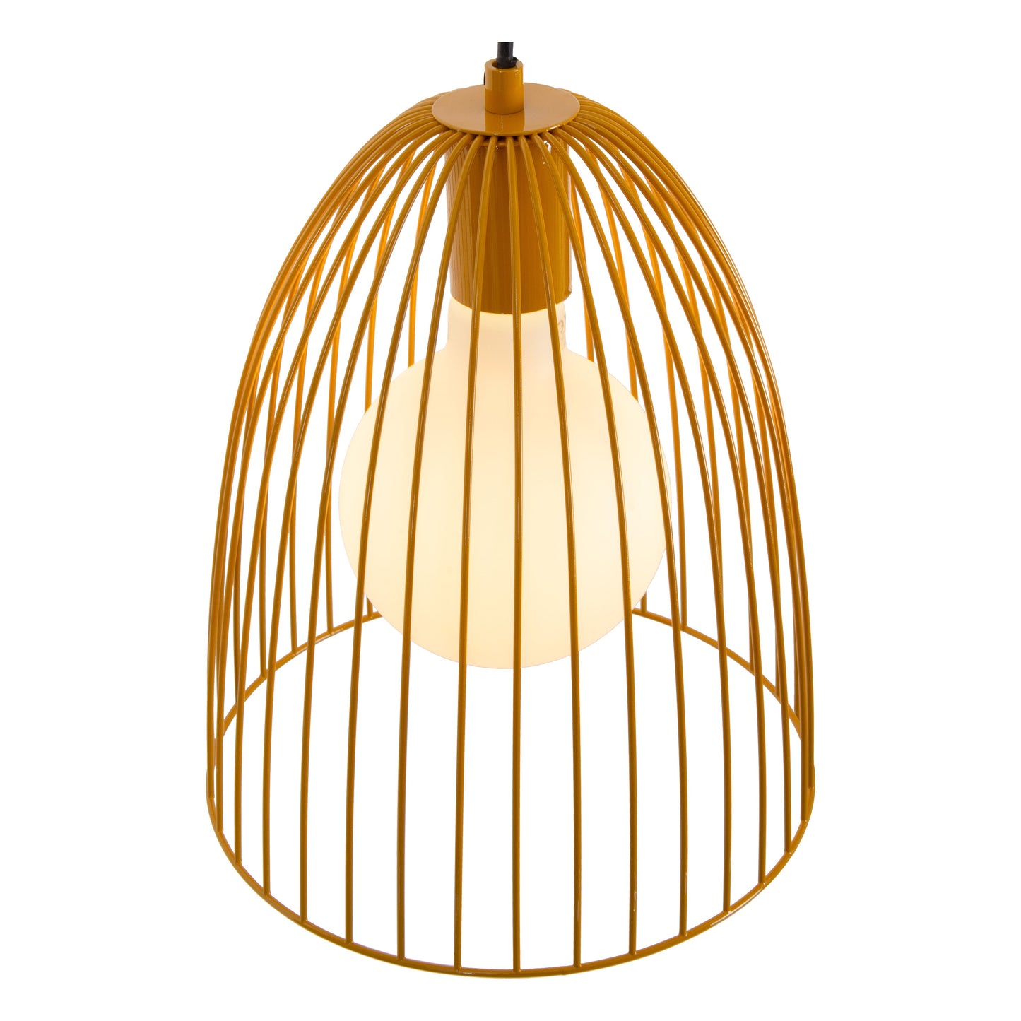 Lucide MACARONS - Pendant light - Ø 24,5 cm - 1xE27 - Ocher Yellow