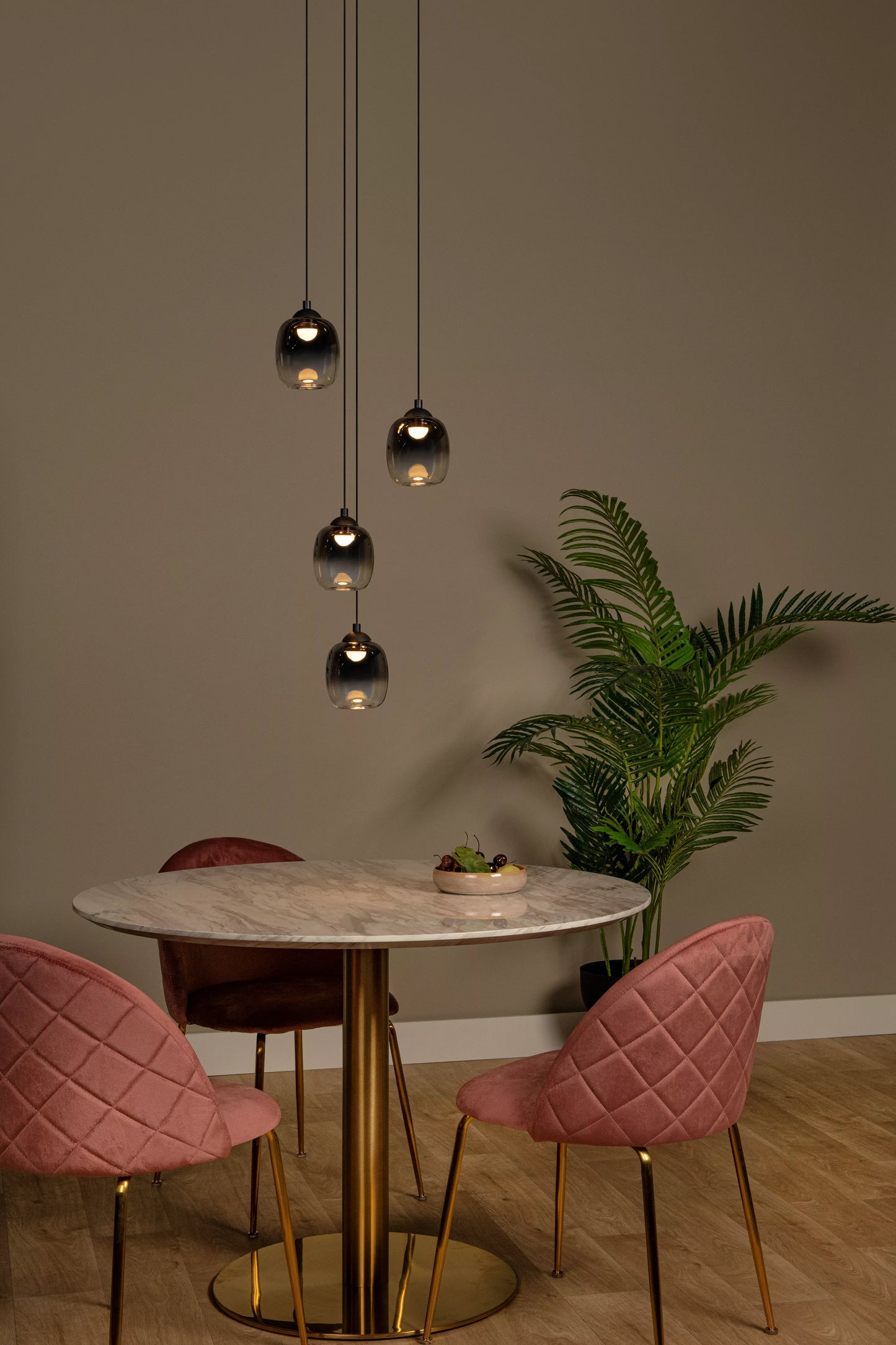 Lucide TAMINO - Pendant light - Ø 36 cm - LED Dim. - 4x5,2W 3000K - Black