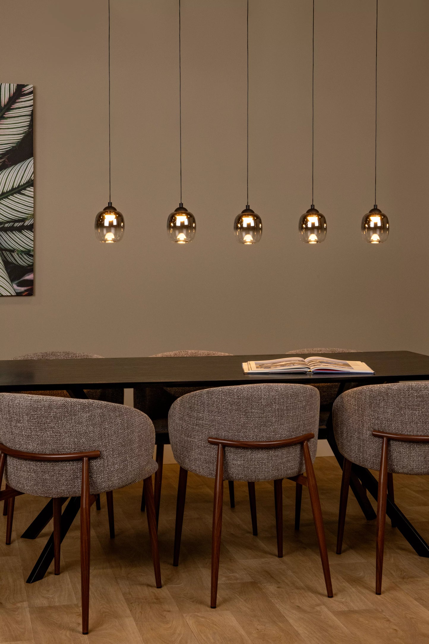 Lucide TAMINO - Pendant light - LED Dim. - 5x5,6W 3000K - Black