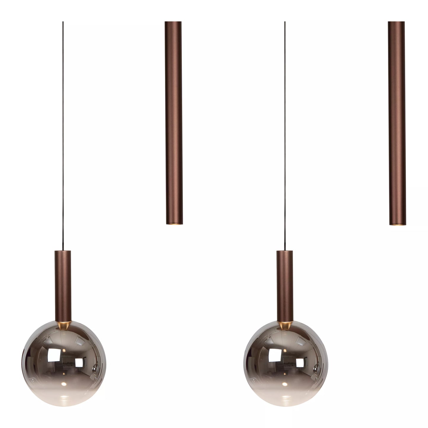 Lucide JASMINE - Pendant light - LED Dim. - CCT - 7x4W 2200K/3300K - Suitable for double-height spaces and high ceiling - Copper | Premium