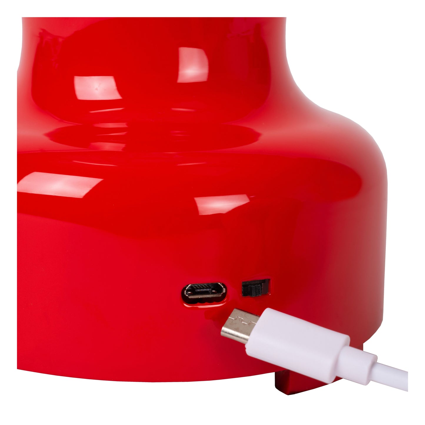 Lucide JASON - Rechargeable Table lamp - Battery pack/batteries - LED Dim. - 1x2W 3000K - 3 StepDim - Red