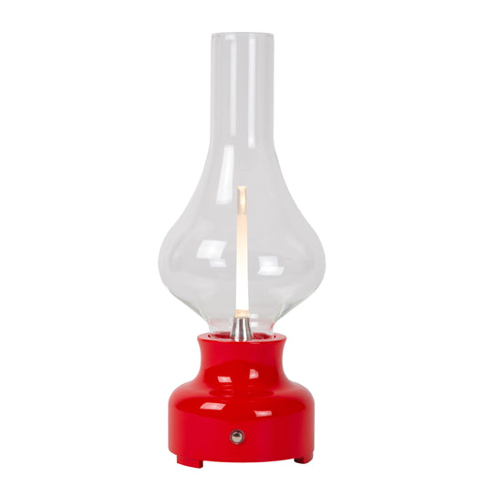 Lucide JASON - Rechargeable Table lamp - Battery pack/batteries - LED Dim. - 1x2W 3000K - 3 StepDim - Red