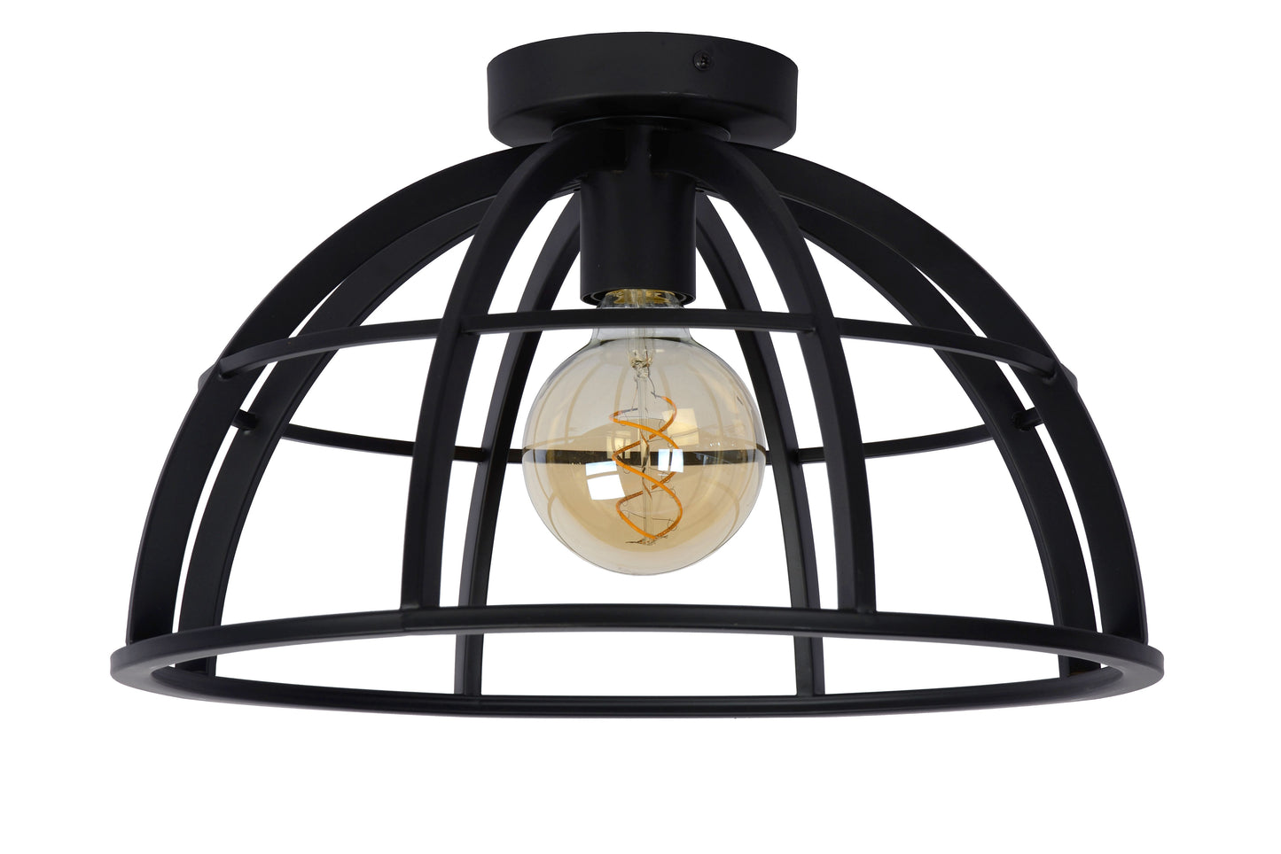 Lucide DIKRA - Flush ceiling light - 1xE27 - Black