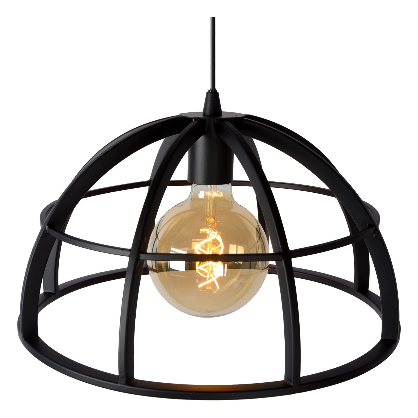 Lucide DIKRA - Pendant light - Ø 40 cm - 1xE27 - Black