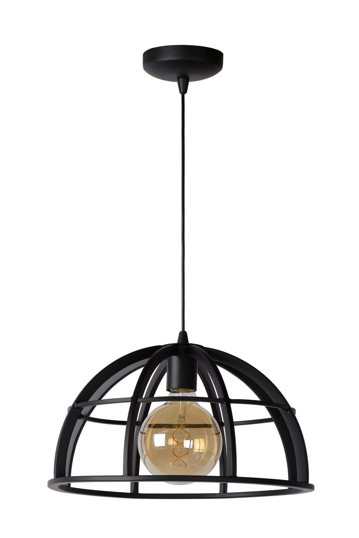 Lucide DIKRA - Pendant light - Ø 40 cm - 1xE27 - Black