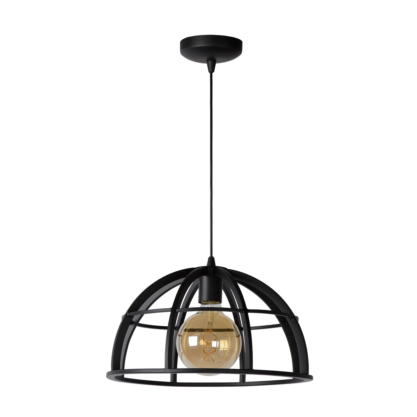 Lucide DIKRA - Pendant light - Ø 40 cm - 1xE27 - Black