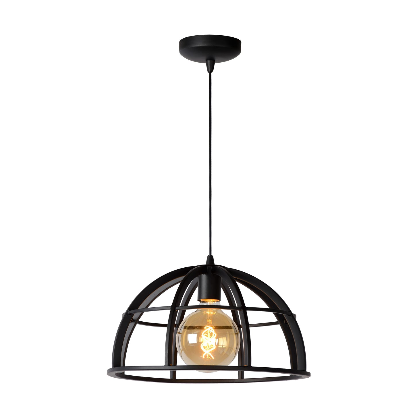 Lucide DIKRA - Pendant light - Ø 40 cm - 1xE27 - Black