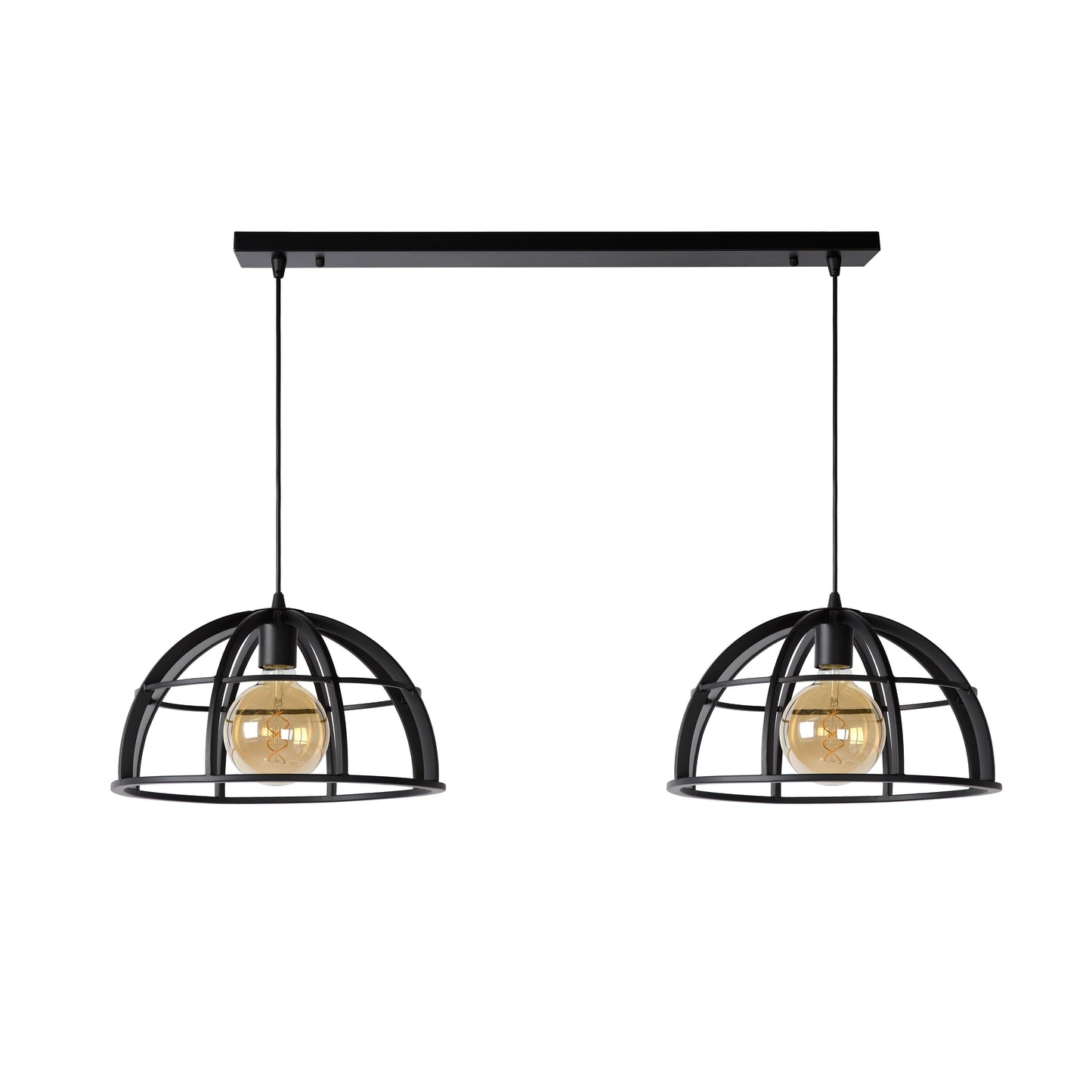 Lucide DIKRA - Pendant light - 2xE27 - Black