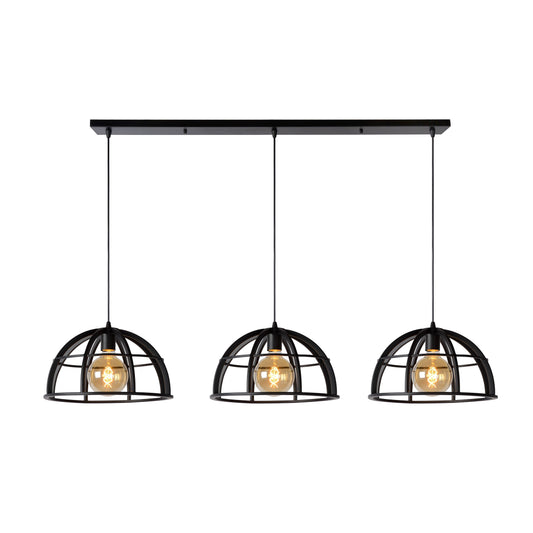 Lucide DIKRA - Pendant light - Ø 40 cm - 3xE27 - Black