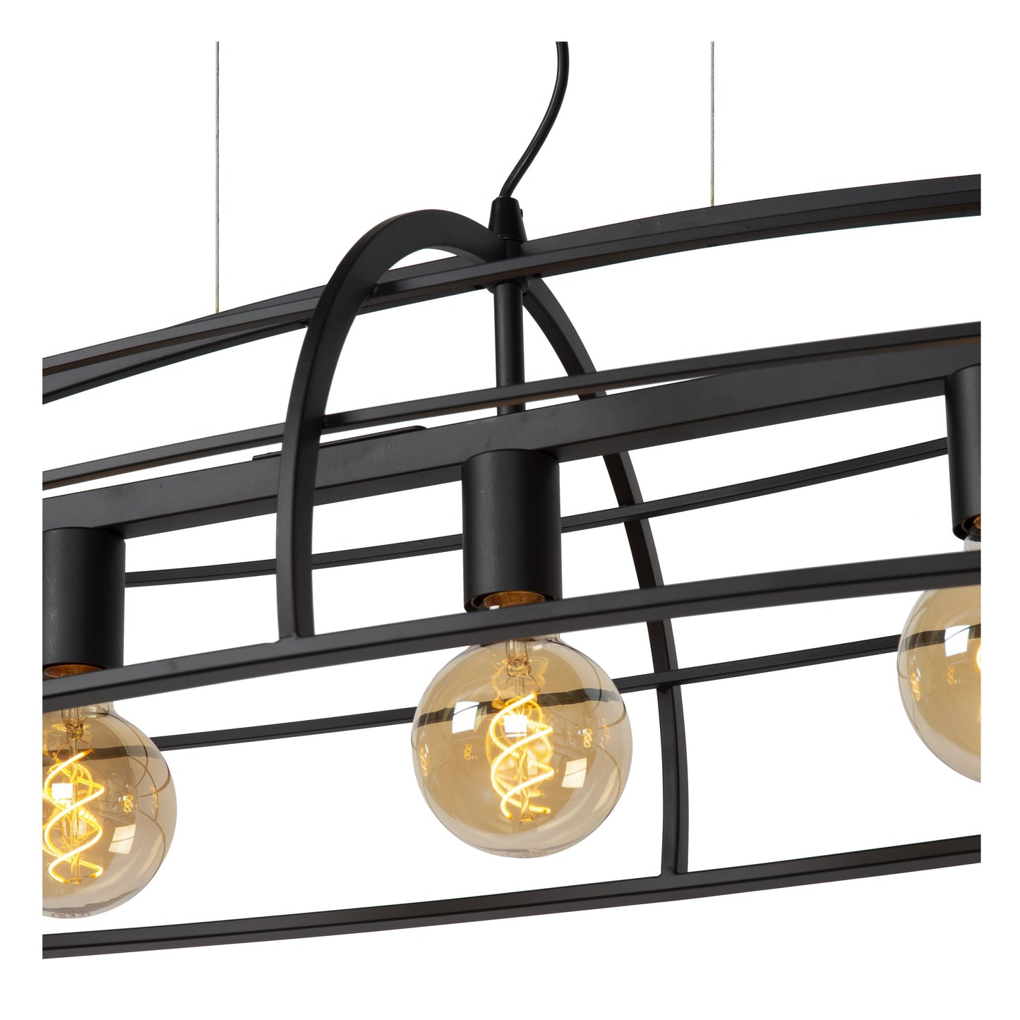 Lucide DIKRA - Pendant light - 5xE27 - Black