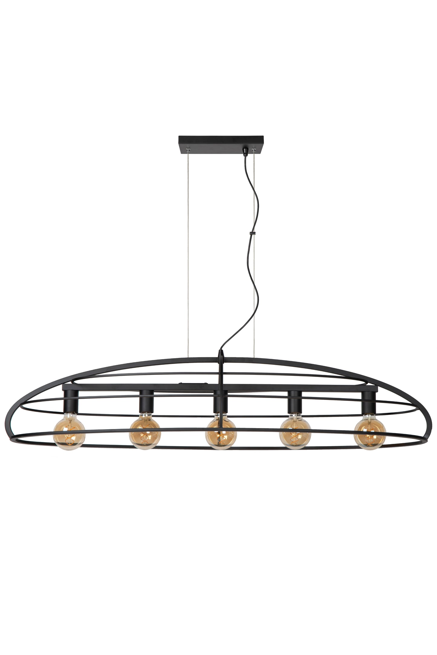 Lucide DIKRA - Pendant light - 5xE27 - Black