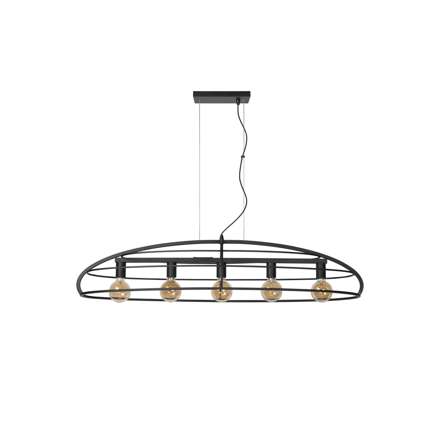 Lucide DIKRA - Pendant light - 5xE27 - Black