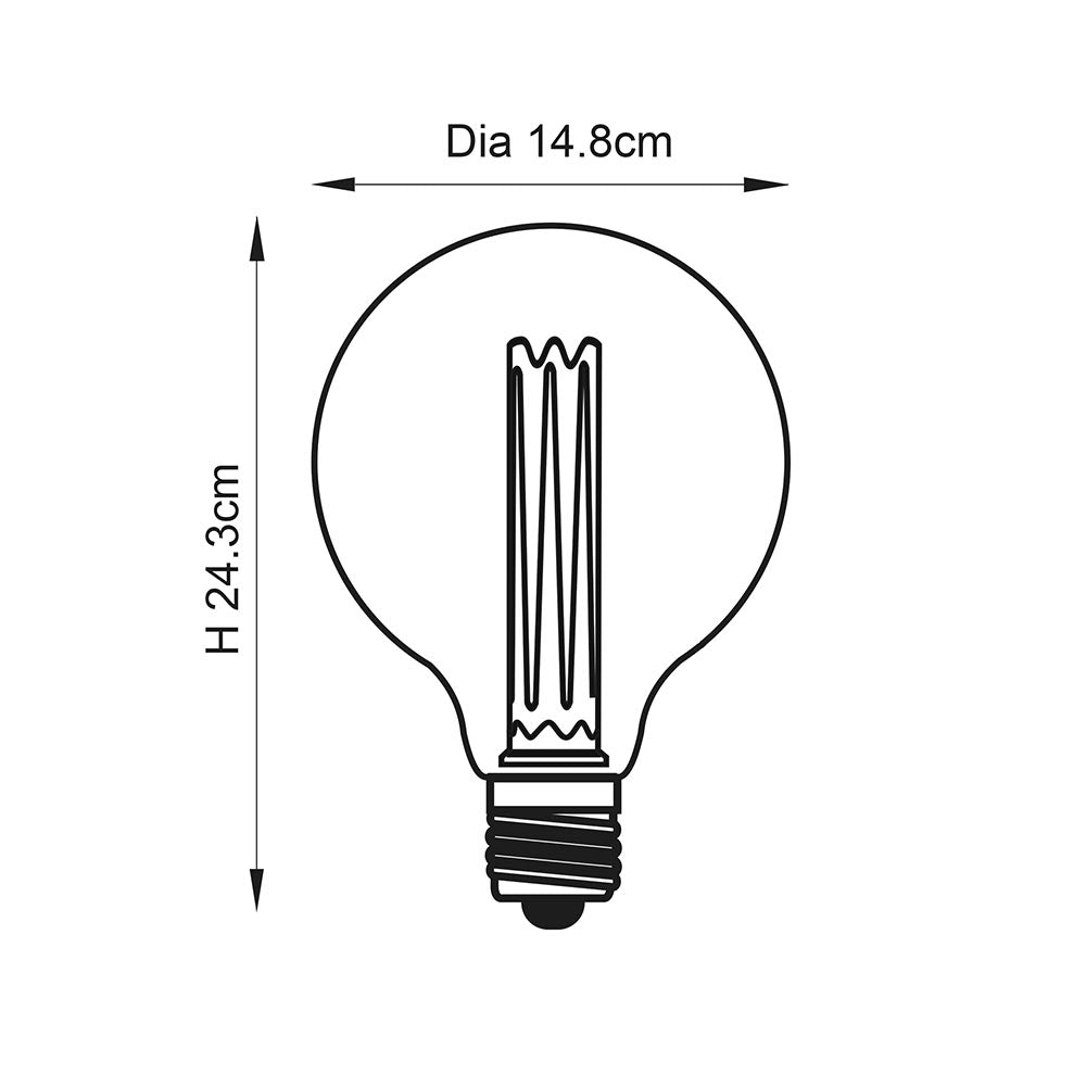 XL E27 LED Globe 148mm dia