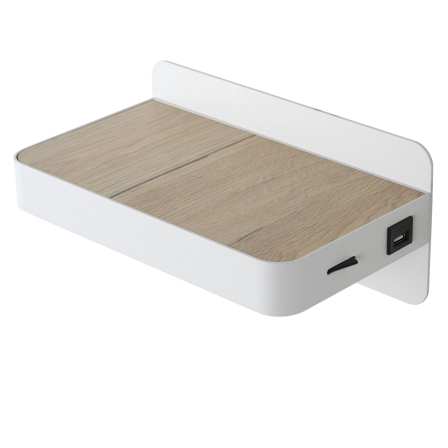 Lucide ATKIN - Bedside lamp / Wall light - LED - 1x6W 3000K - With USB charging point - White