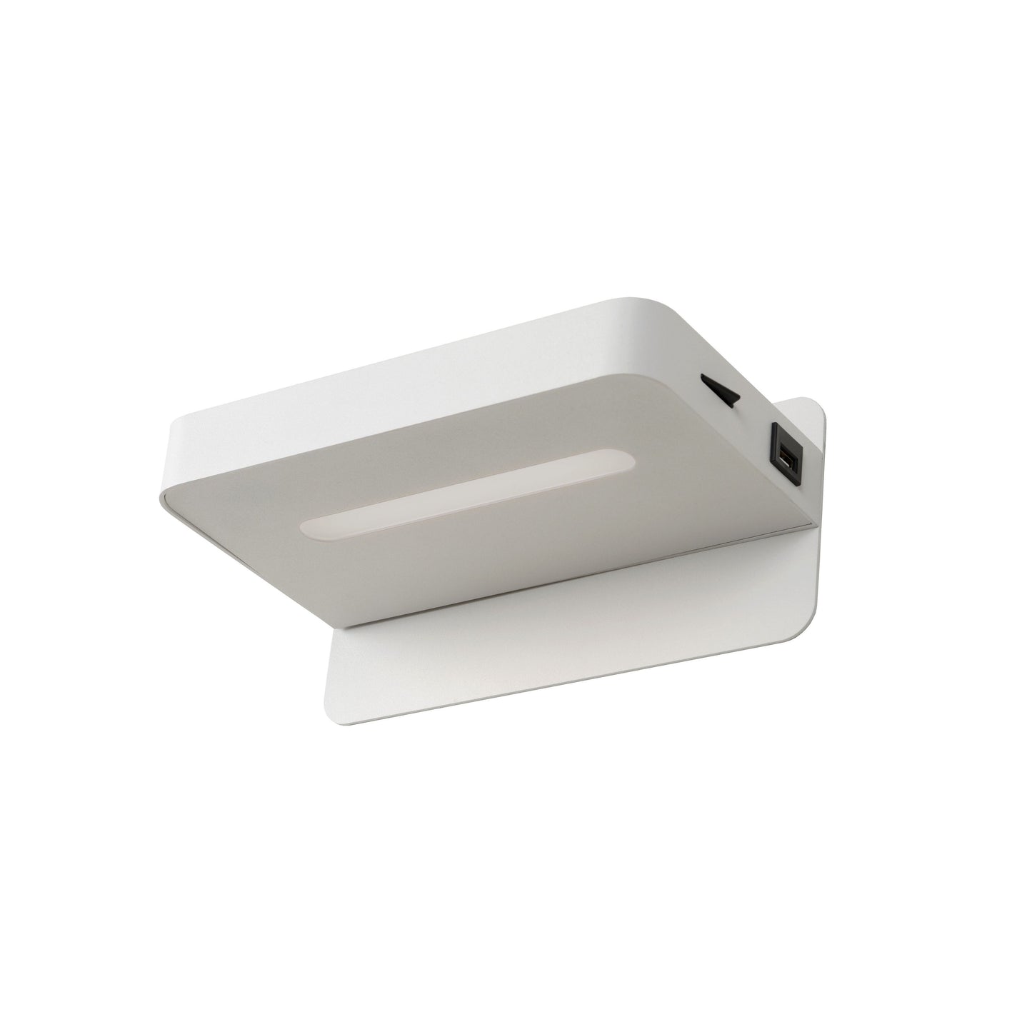 Lucide ATKIN - Bedside lamp / Wall light - LED - 1x6W 3000K - With USB charging point - White