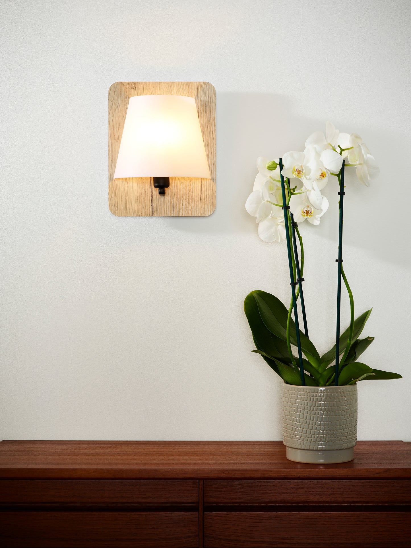 Lucide IDAHO - Wall light - 1xE14 - Light wood