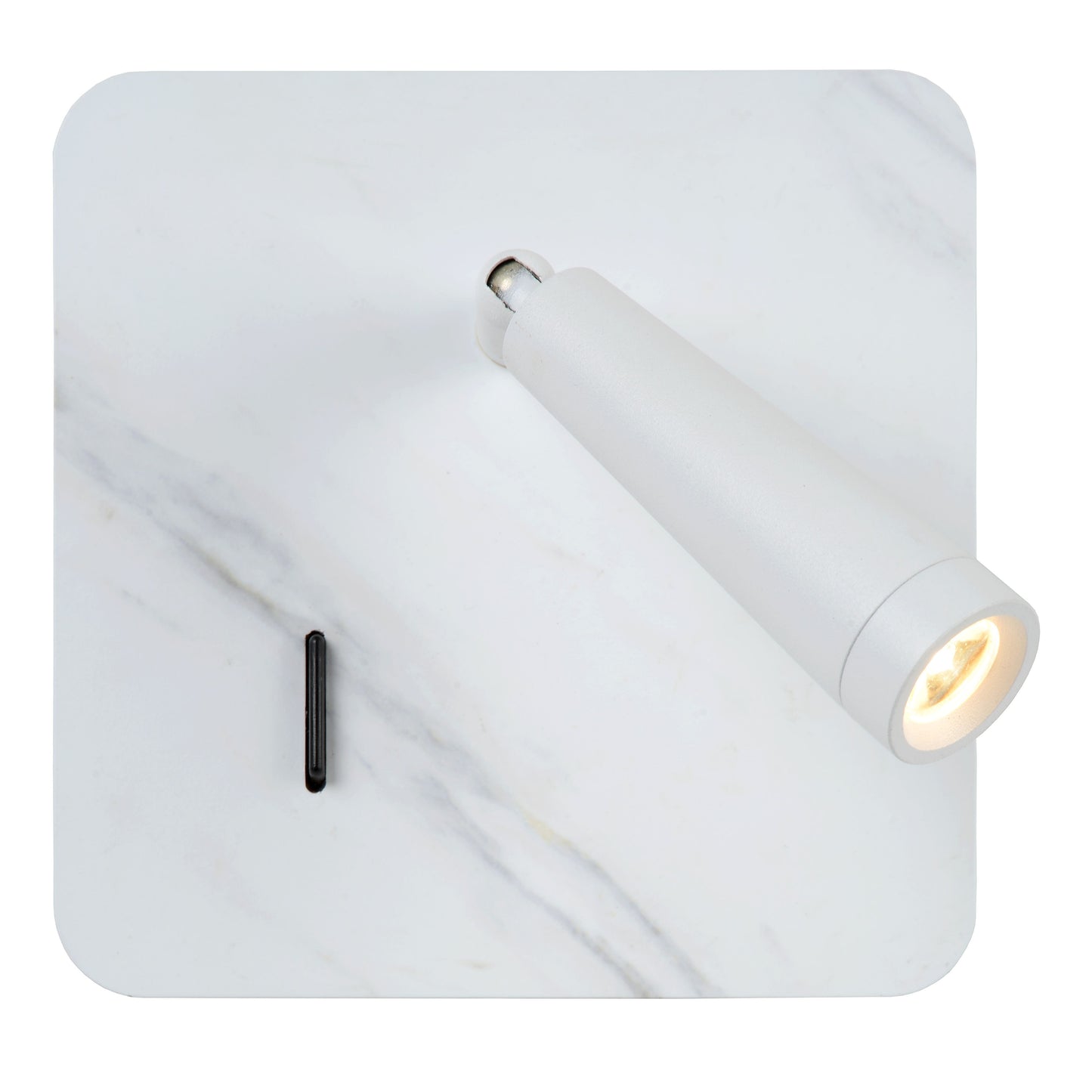 Lucide OREGON - Bedside lamp / Wall light - LED - 1x4W 3000K - With USB charging point - White