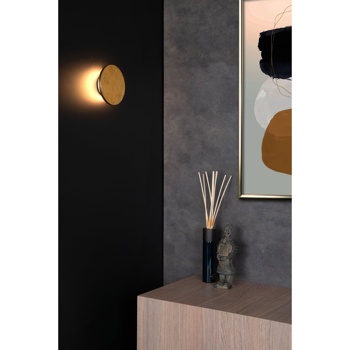 Lucide GLIMPSE - Wall light - Ø 14 cm - LED - 1x5W 2700K - Matt Gold / Brass