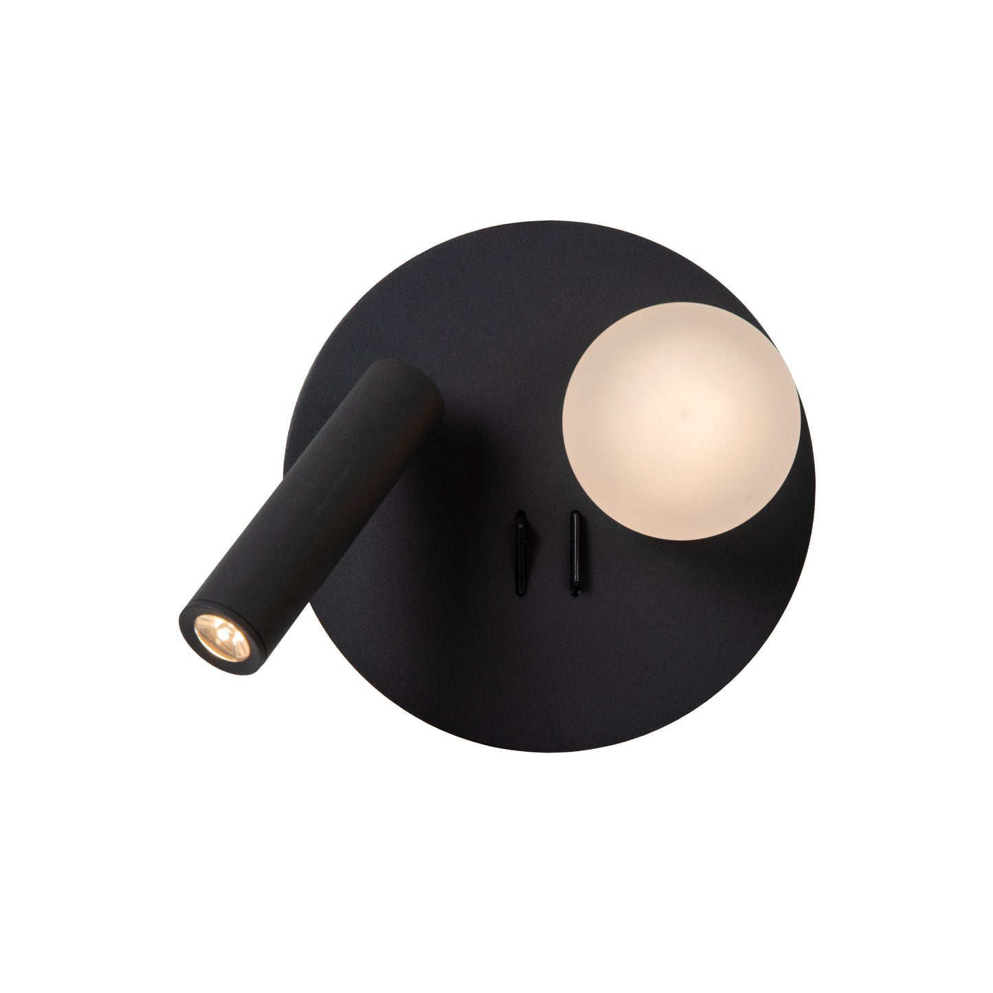 Lucide MATIZ - Bedside lamp / Wall light - LED - 1x3,5W 3000K - With USB charging point - Black