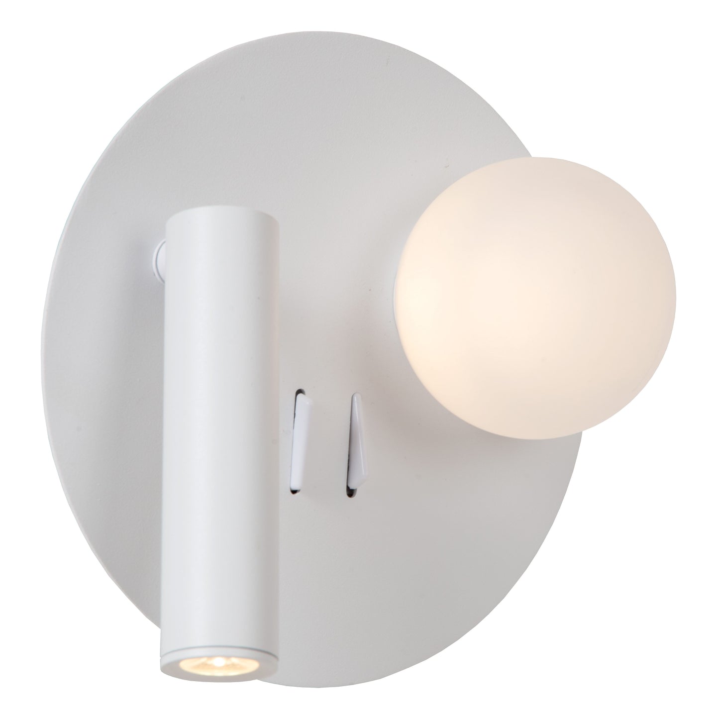 Lucide MATIZ - Bedside lamp / Wall light - LED - 1x3,5W 3000K - With USB charging point - White