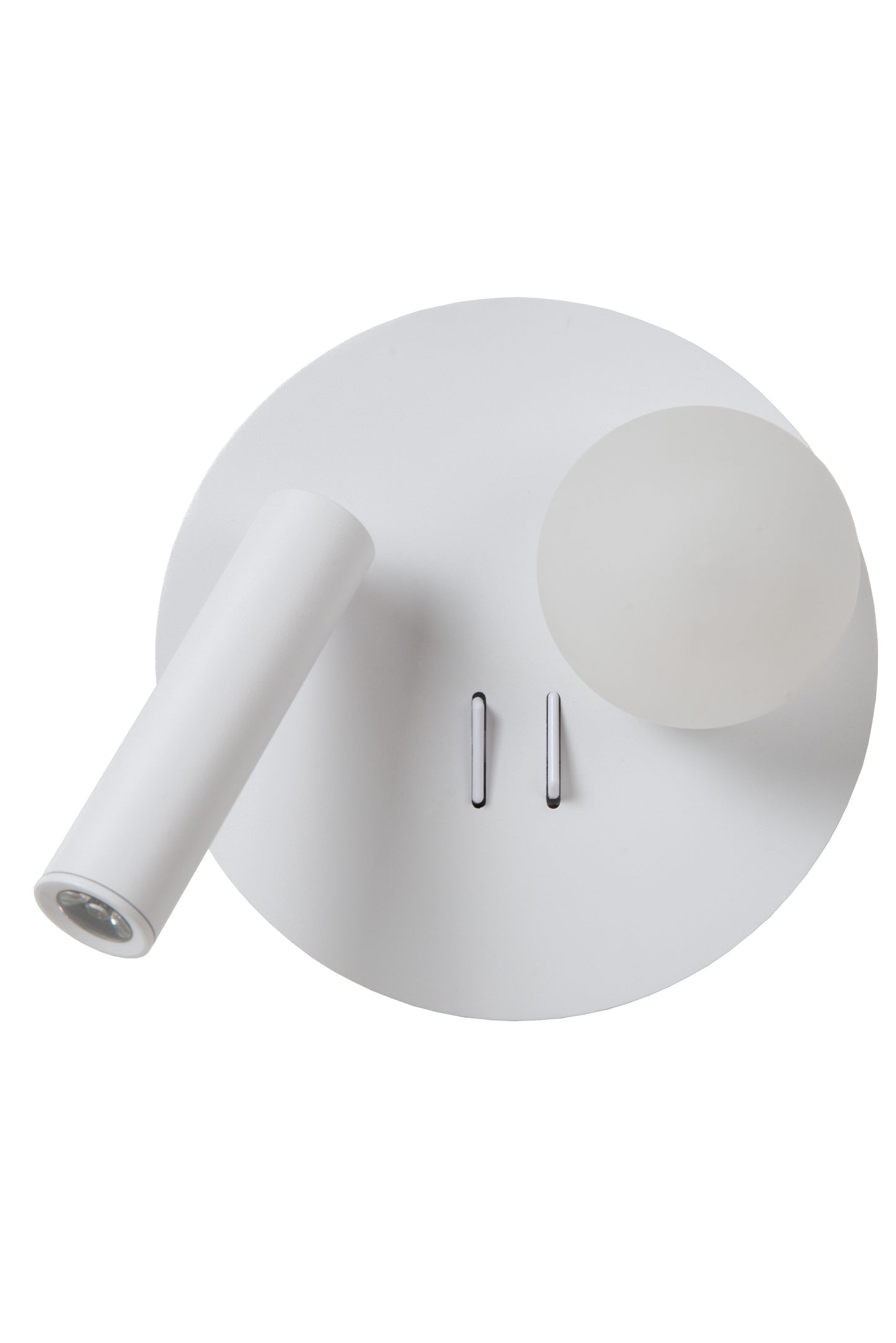 Lucide MATIZ - Bedside lamp / Wall light - LED - 1x3,5W 3000K - With USB charging point - White