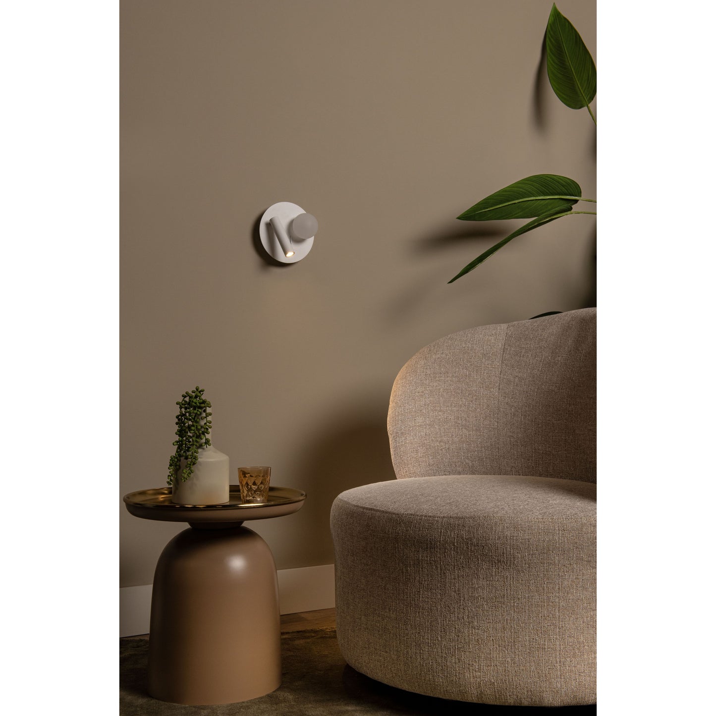 Lucide MATIZ - Bedside lamp / Wall light - LED - 1x3,5W 3000K - With USB charging point - White