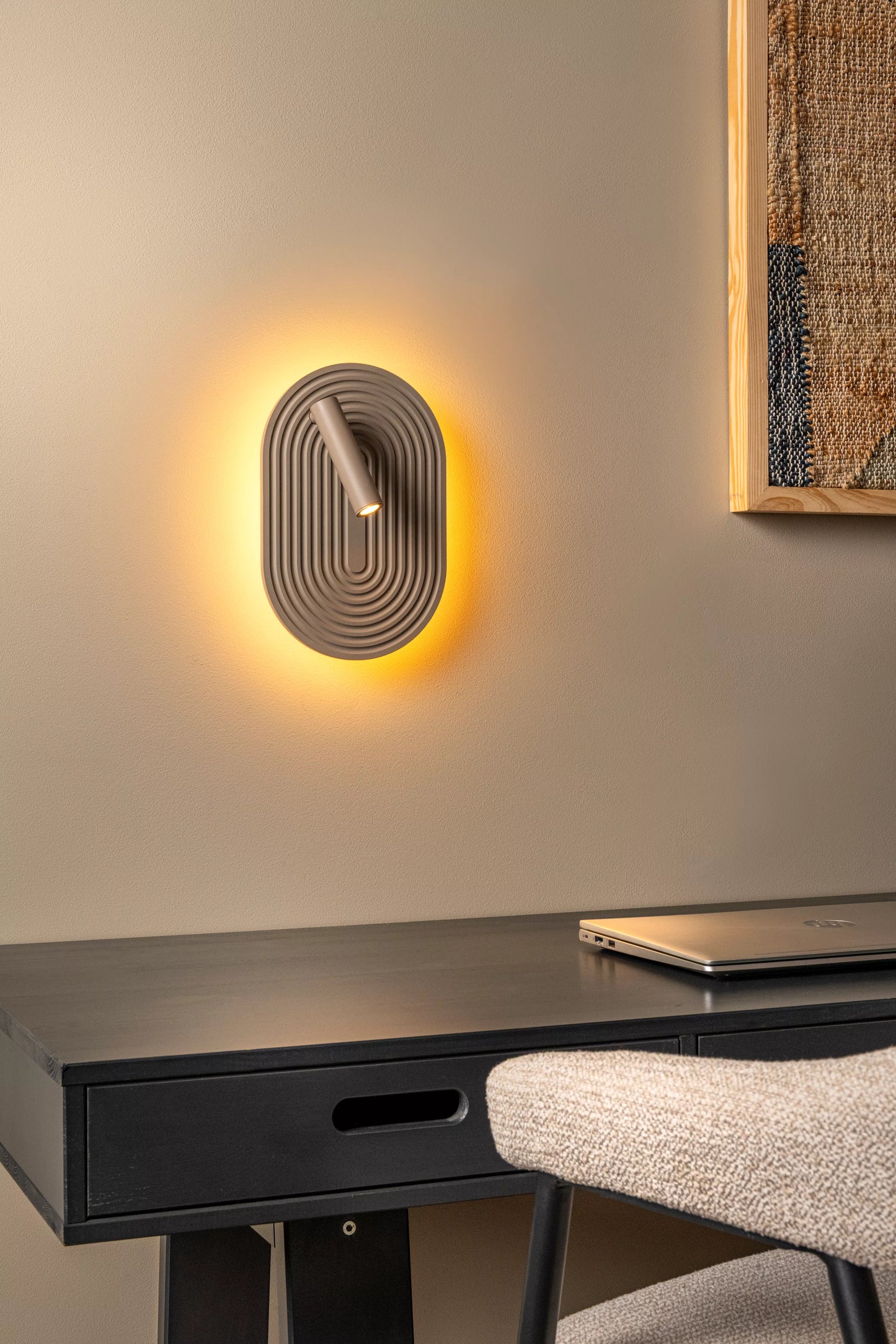 Lucide CARMINO - Wall light - LED - 2700K - Taupe | Essential