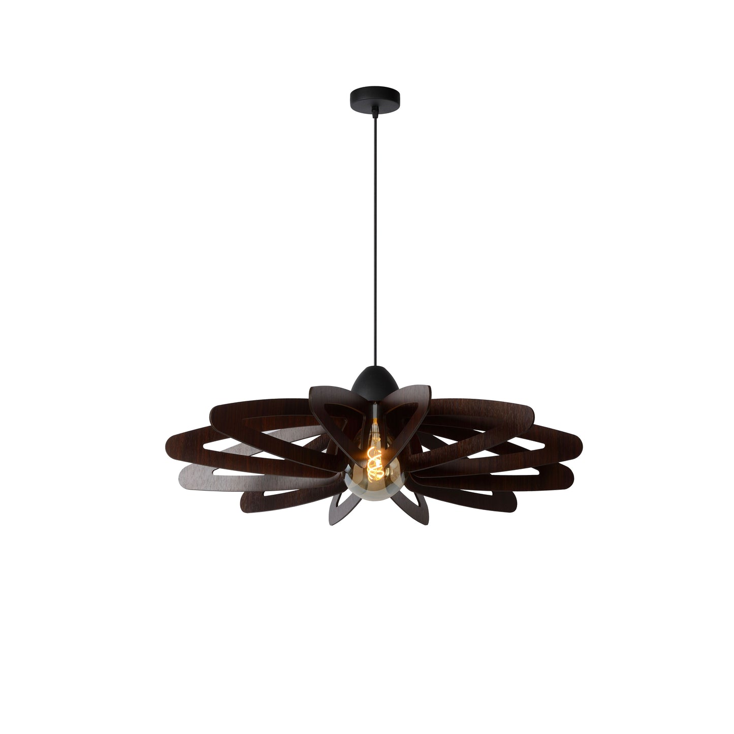 Lucide ZIDANE - Pendant light - Ø 76 cm - 1xE27 - Black