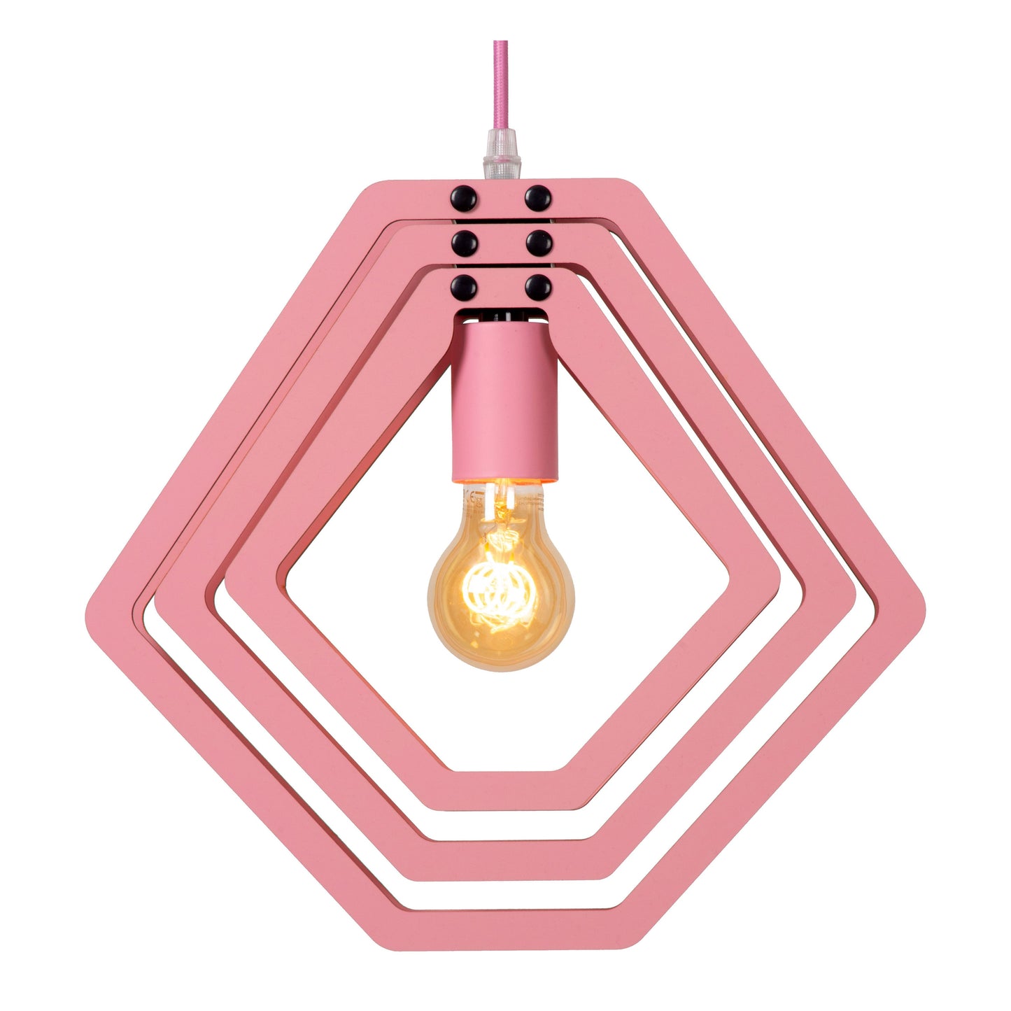 Lucide MAURO - Pendant light Children - 1xE27 - Pink