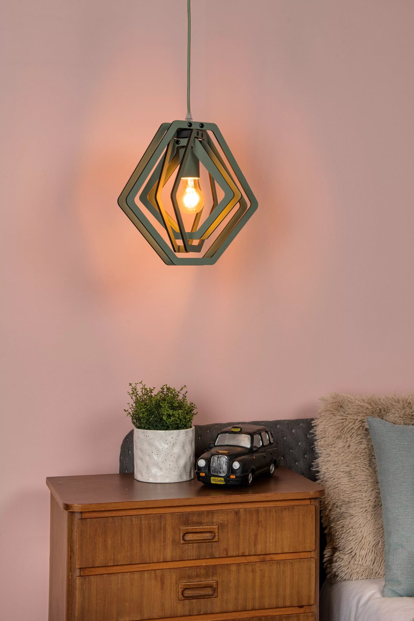 Lucide MAURO - Pendant light Children - 1xE27 - Green