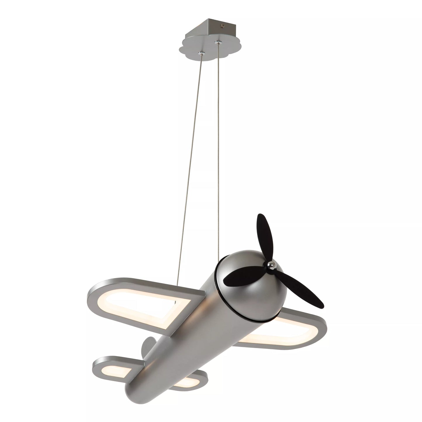 Lucide FOKKER - Pendant light Children - LED - 1x28W 2500K - Grey iron
