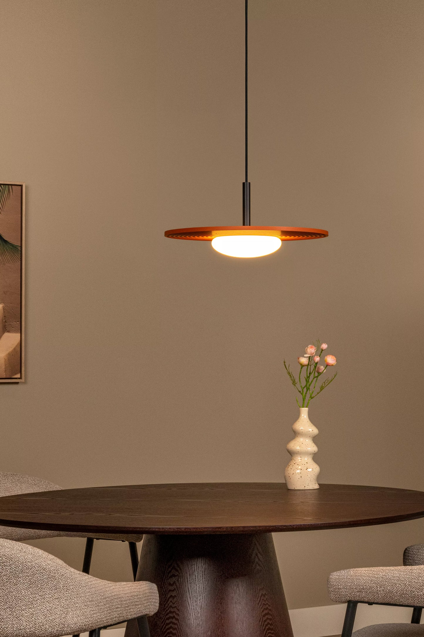 Lucide CARMINO - Pendant light - Ø 38,7 cm - LED - 1x8W 2700K - Terracotta | Essential
