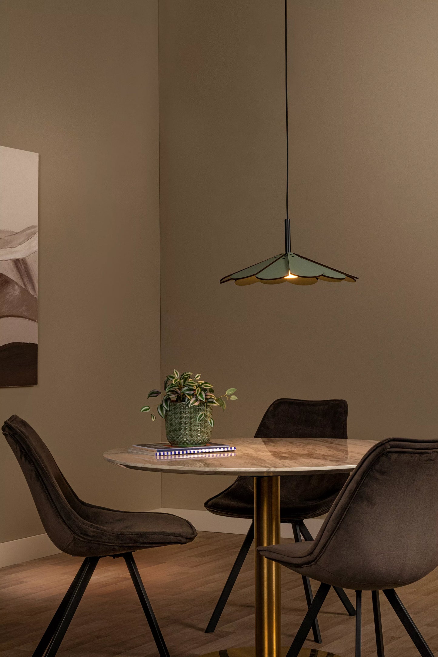 Lucide BLOMSTER - Pendant light - Ø 47 cm - LED Dim. - 1x9W 2700K - Green | Essential