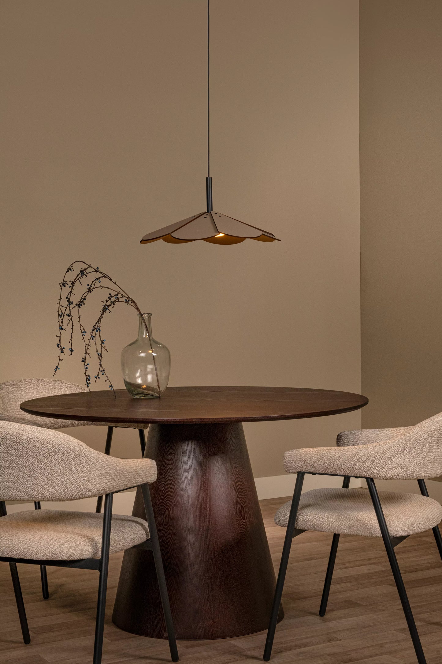 Lucide BLOMSTER - Pendant light - Ø 47 cm - LED Dim. - 1x9W 2700K - Taupe | Essential