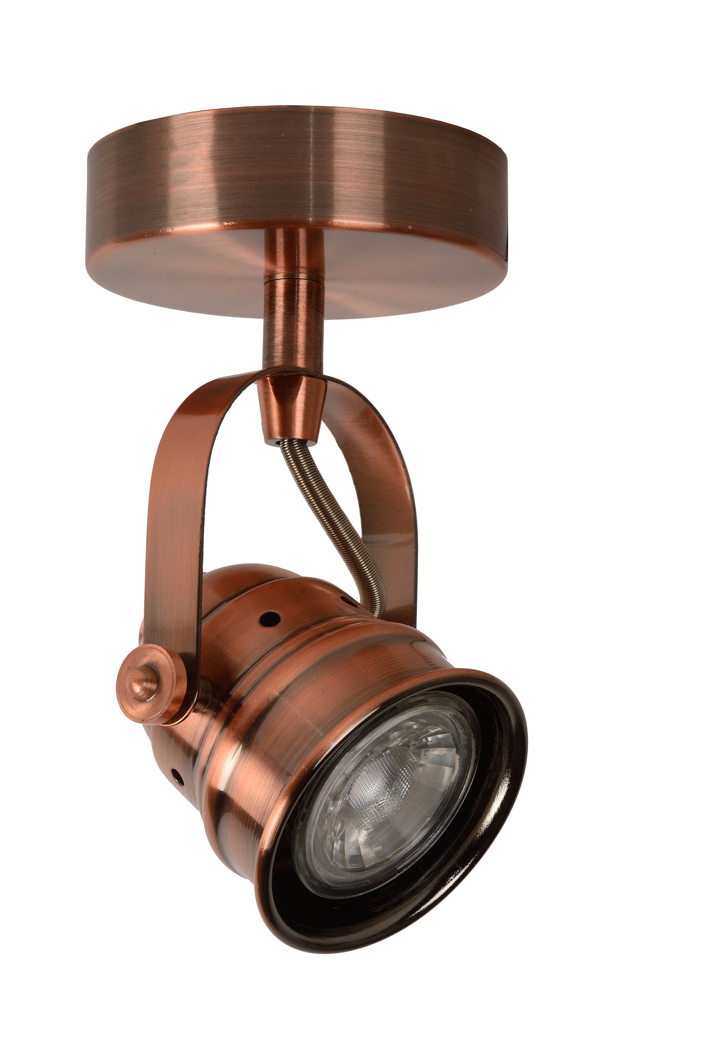 Lucide CIGAL - Ceiling spotlight - Ø 9 cm - LED - GU10 - 1x5W 2700K - Copper