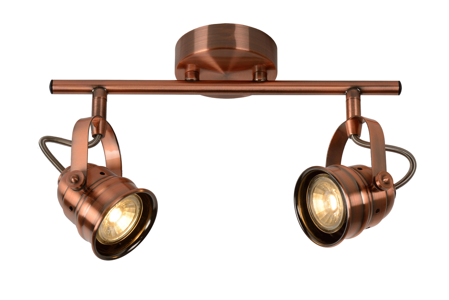 Lucide CIGAL - Ceiling spotlight - LED - GU10 - 2x5W 2700K - Copper