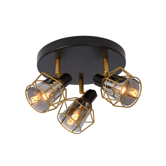 Lucide NILA - Ceiling spotlight - Ø 36 cm - 3xE14 - Black