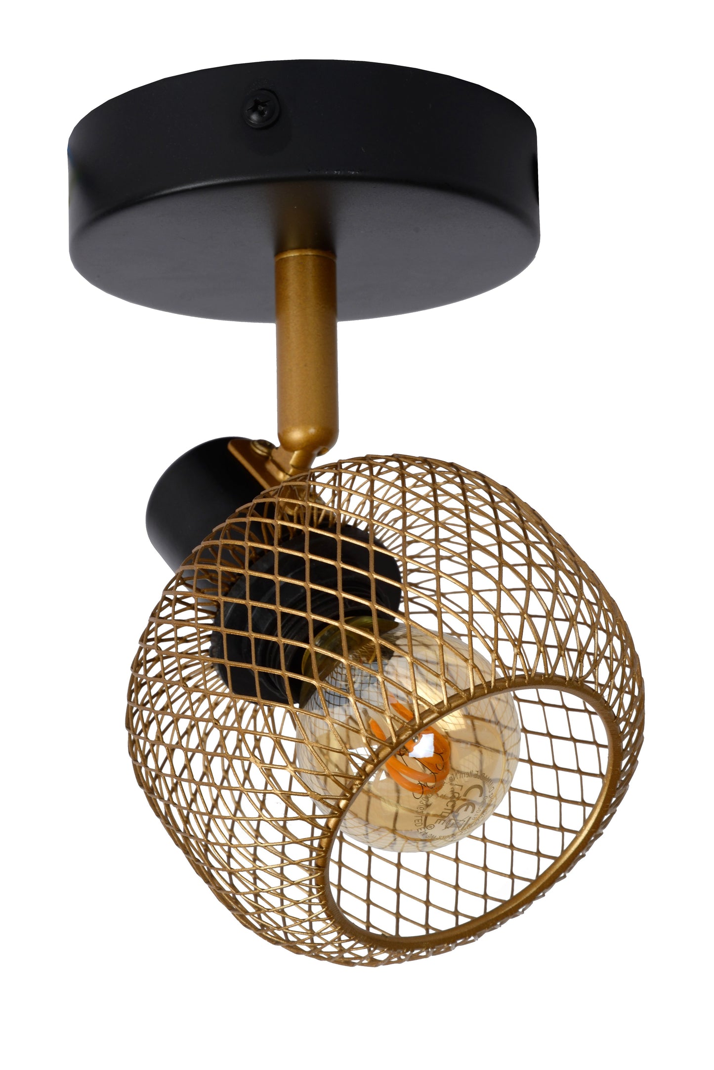 Lucide MAREN - Ceiling spotlight - 1xE14 - Matt Gold / Brass