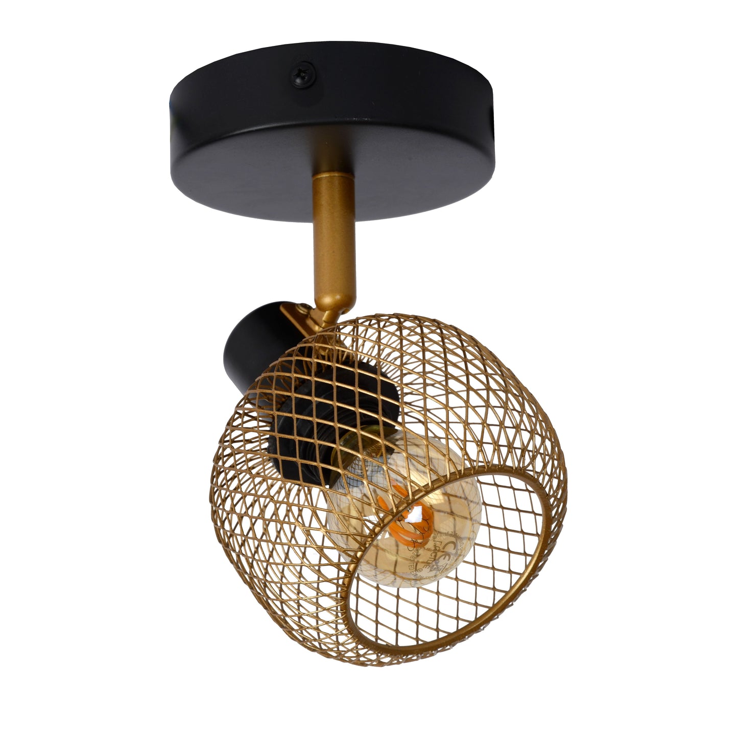 Lucide MAREN - Ceiling spotlight - 1xE14 - Matt Gold / Brass