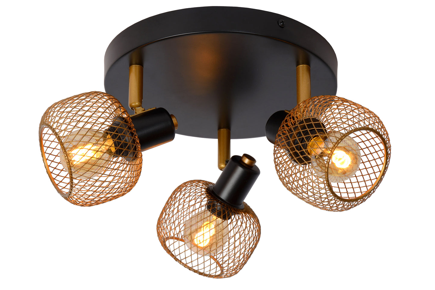 Lucide MAREN - Ceiling spotlight - Ø 37 cm - 3xE14 - Matt Gold / Brass