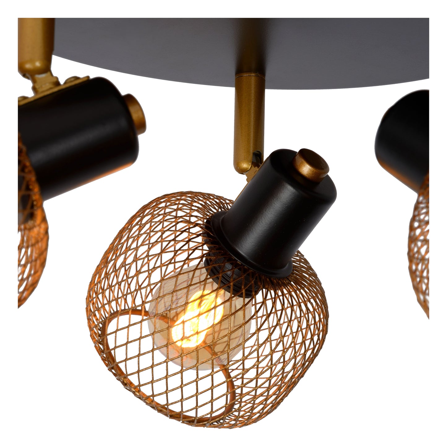 Lucide MAREN - Ceiling spotlight - Ø 37 cm - 3xE14 - Matt Gold / Brass