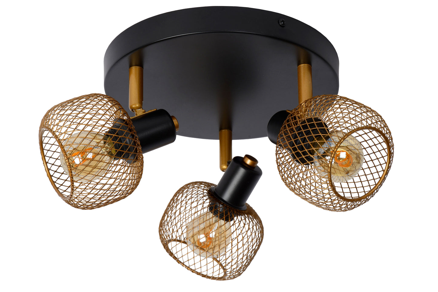 Lucide MAREN - Ceiling spotlight - Ø 37 cm - 3xE14 - Matt Gold / Brass