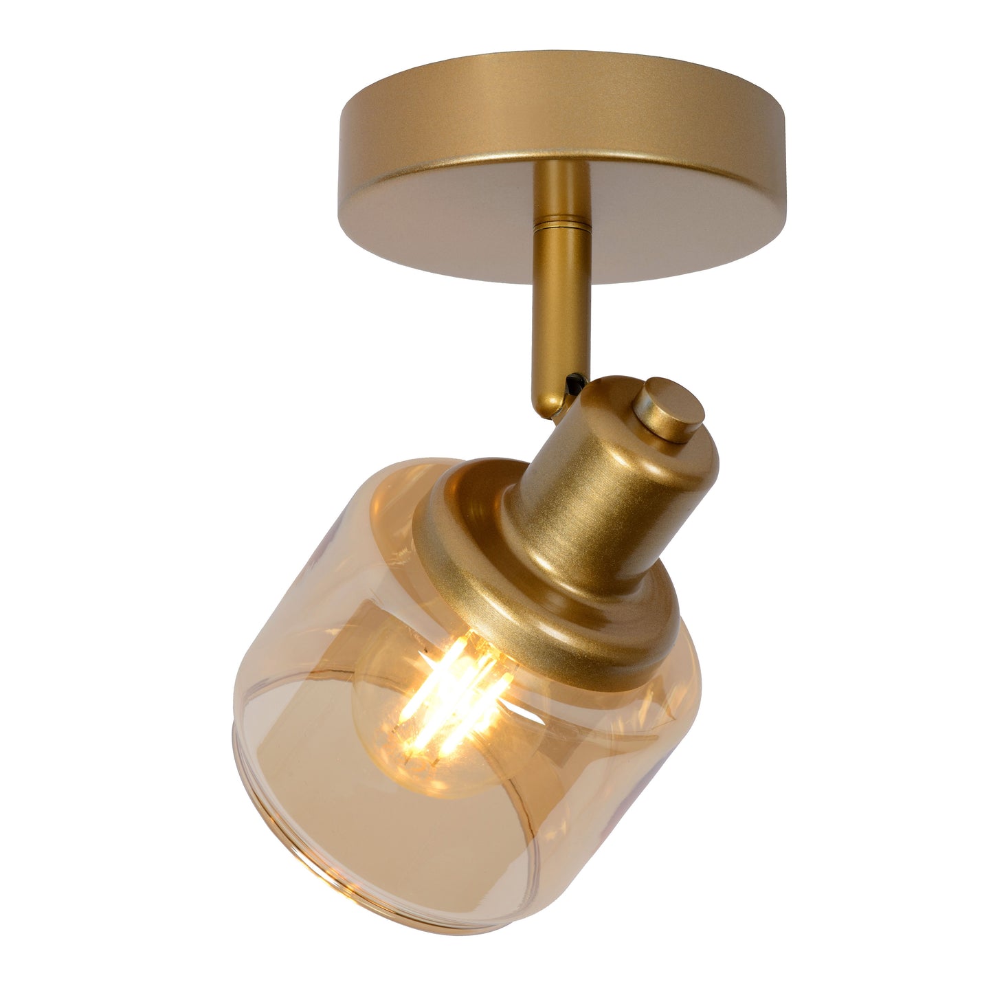 Lucide BJORN - Ceiling spotlight - 1xE14 - Matt Gold / Brass