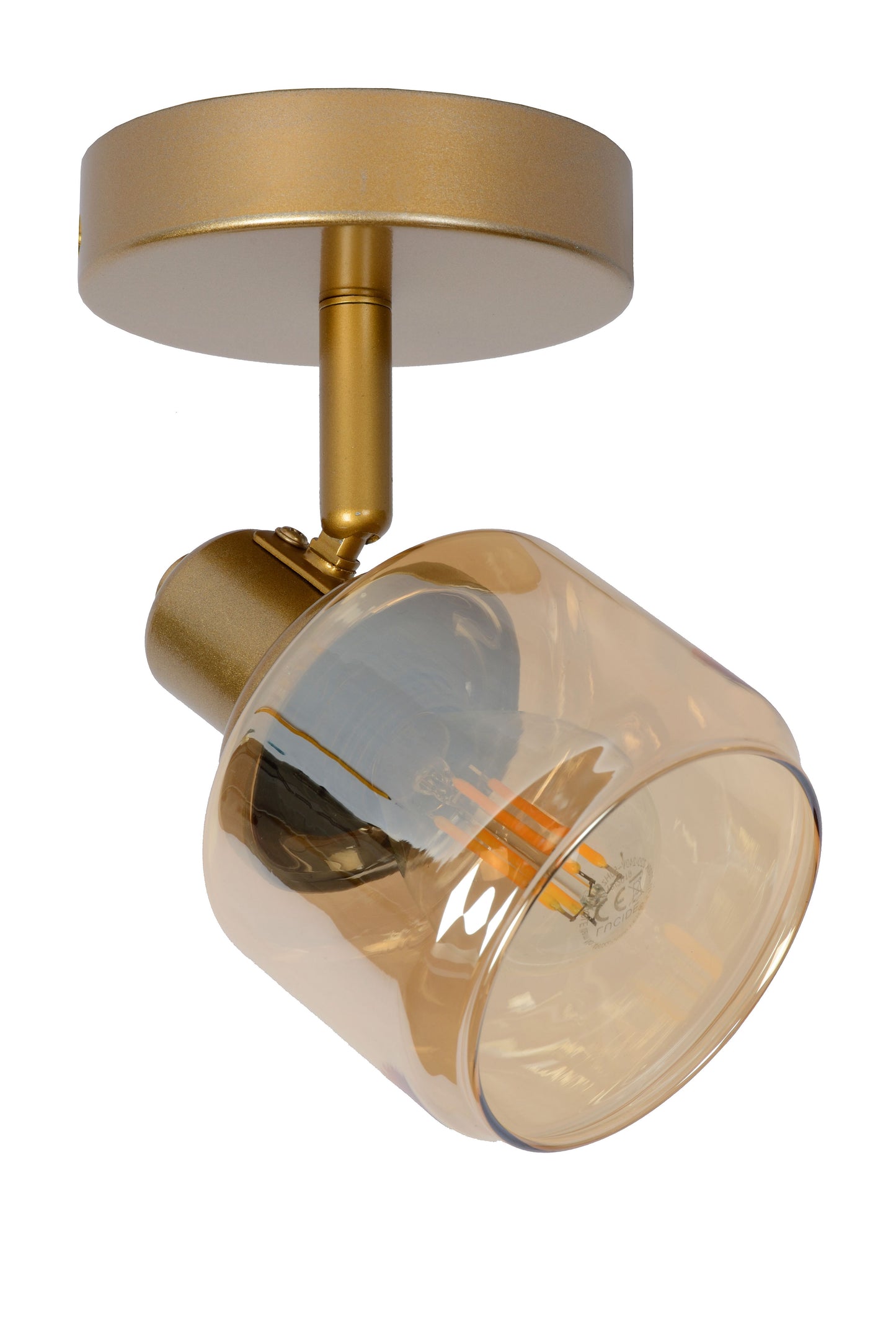 Lucide BJORN - Ceiling spotlight - 1xE14 - Matt Gold / Brass