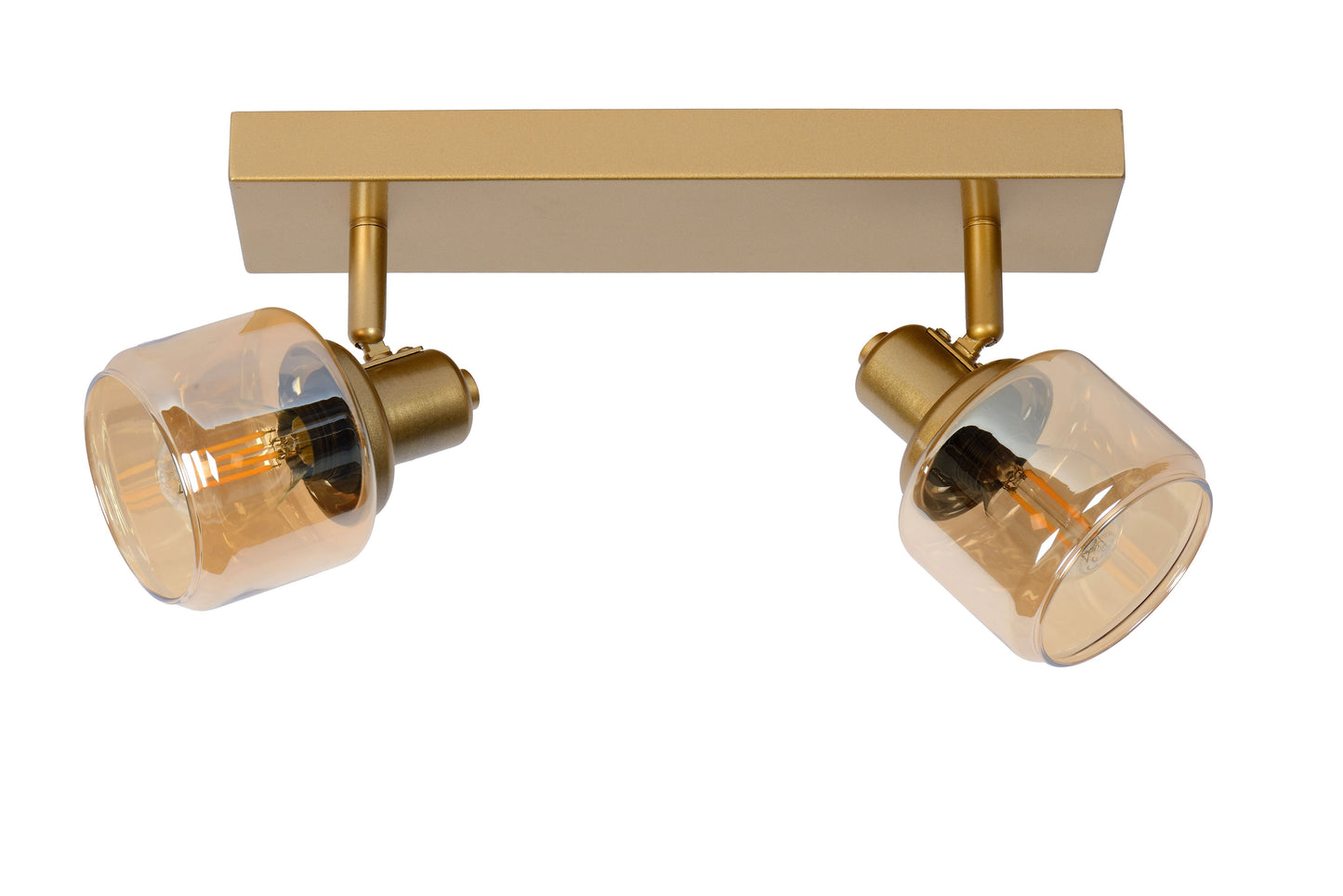 Lucide BJORN - Ceiling spotlight - 2xE14 - Matt Gold / Brass