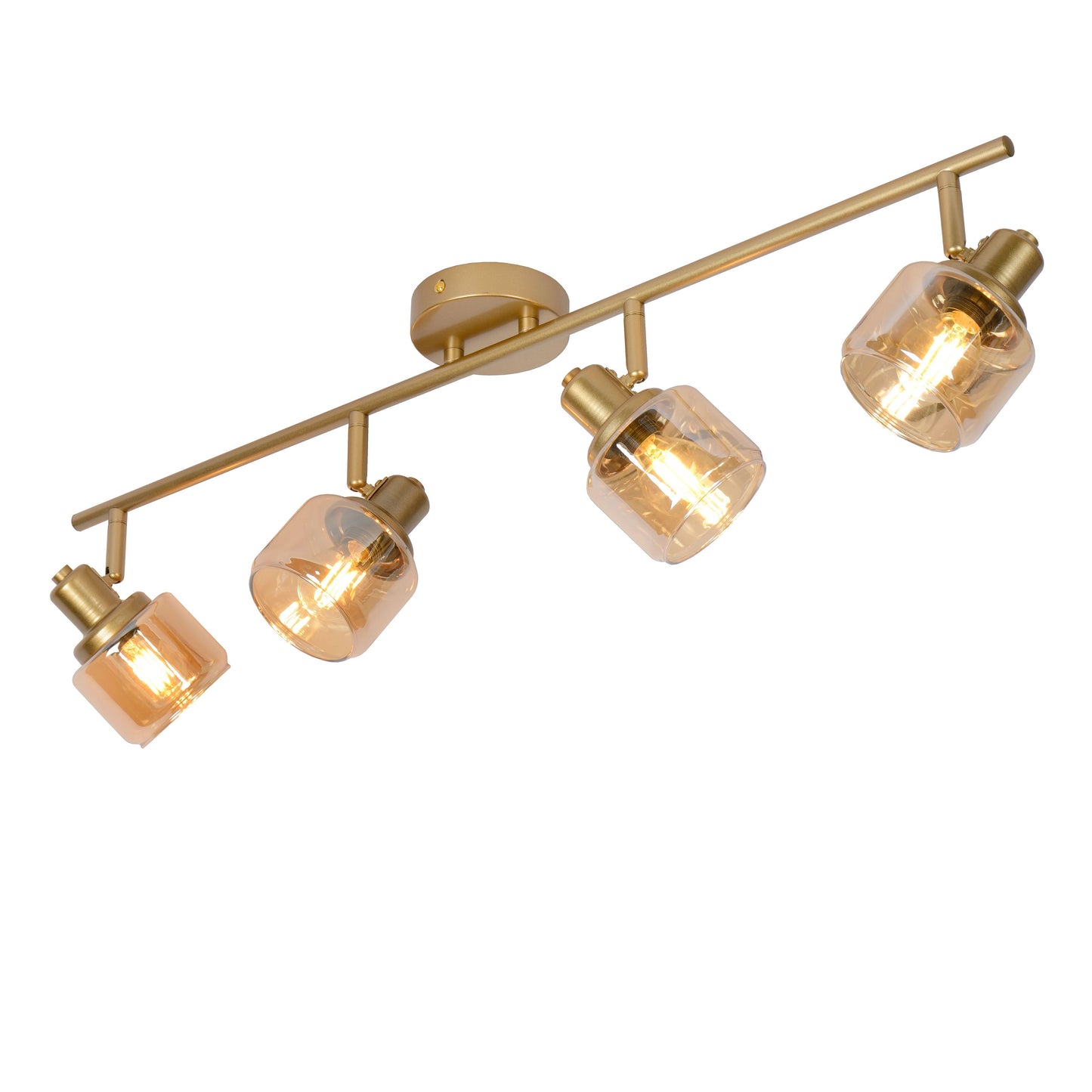 Lucide BJORN - Ceiling spotlight - 4xE14 - Matt Gold / Brass