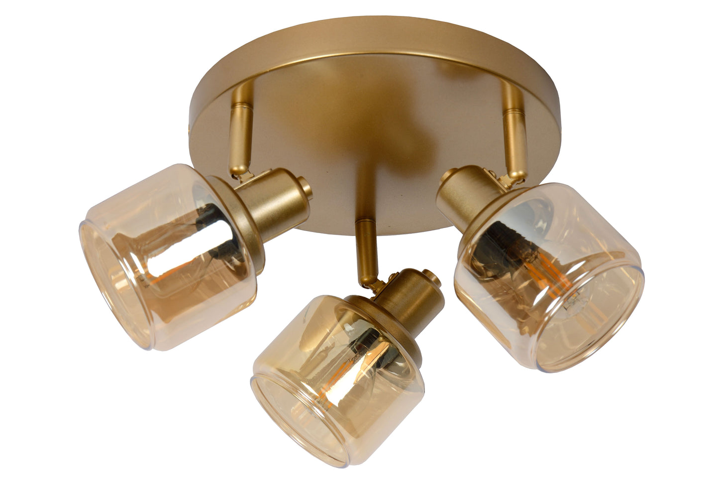 Lucide BJORN - Ceiling spotlight - Ø 38 cm - 3xE14 - Matt Gold / Brass