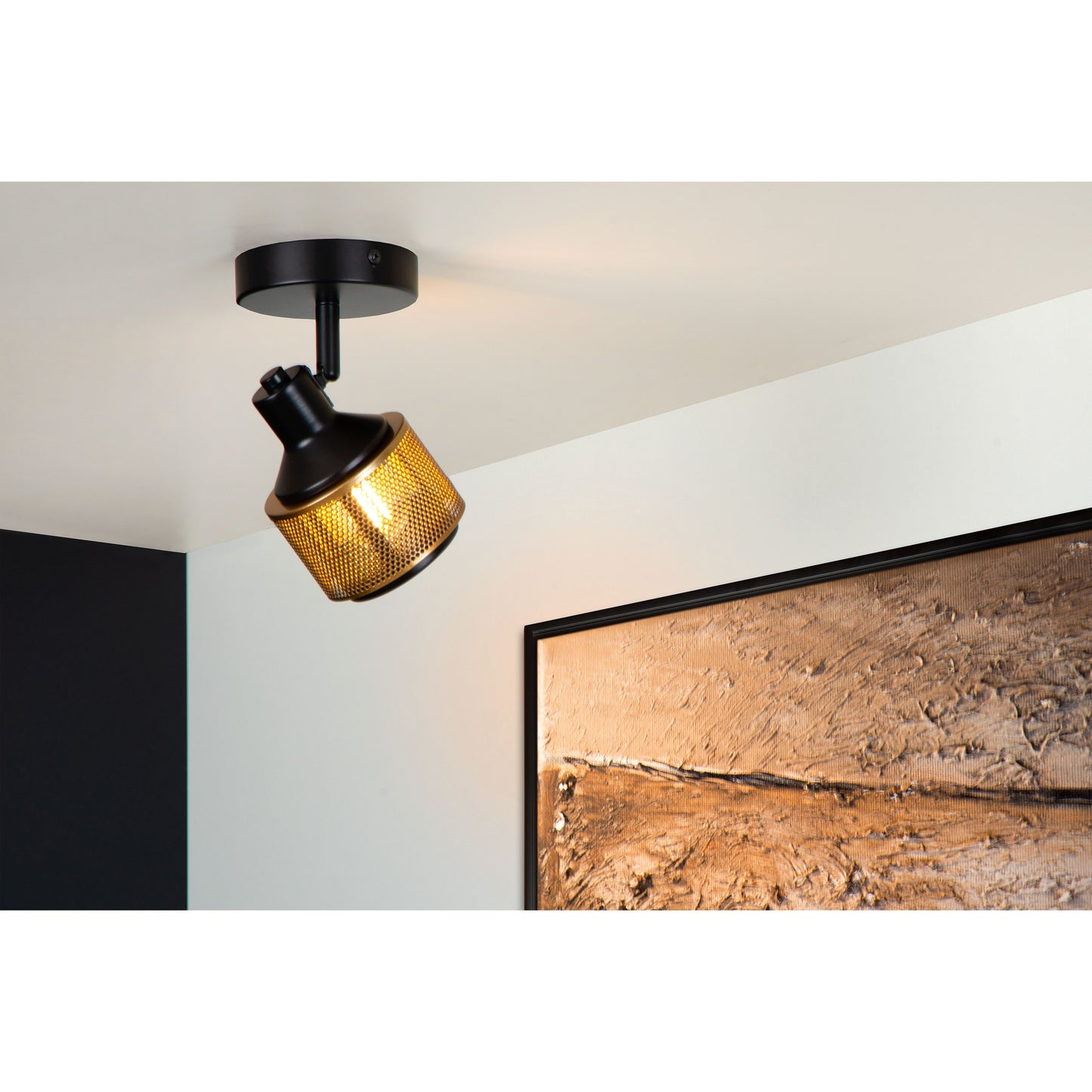 Lucide RAFA - Ceiling spotlight - 1xE14 - Black